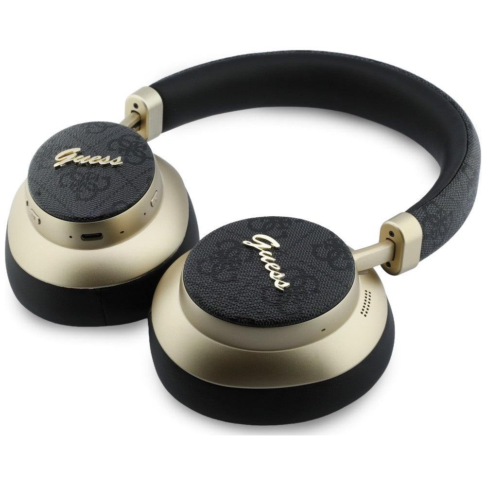 Handsfree Bluetooth Guess 4G Gold Script Metal, A2DP, Svart
