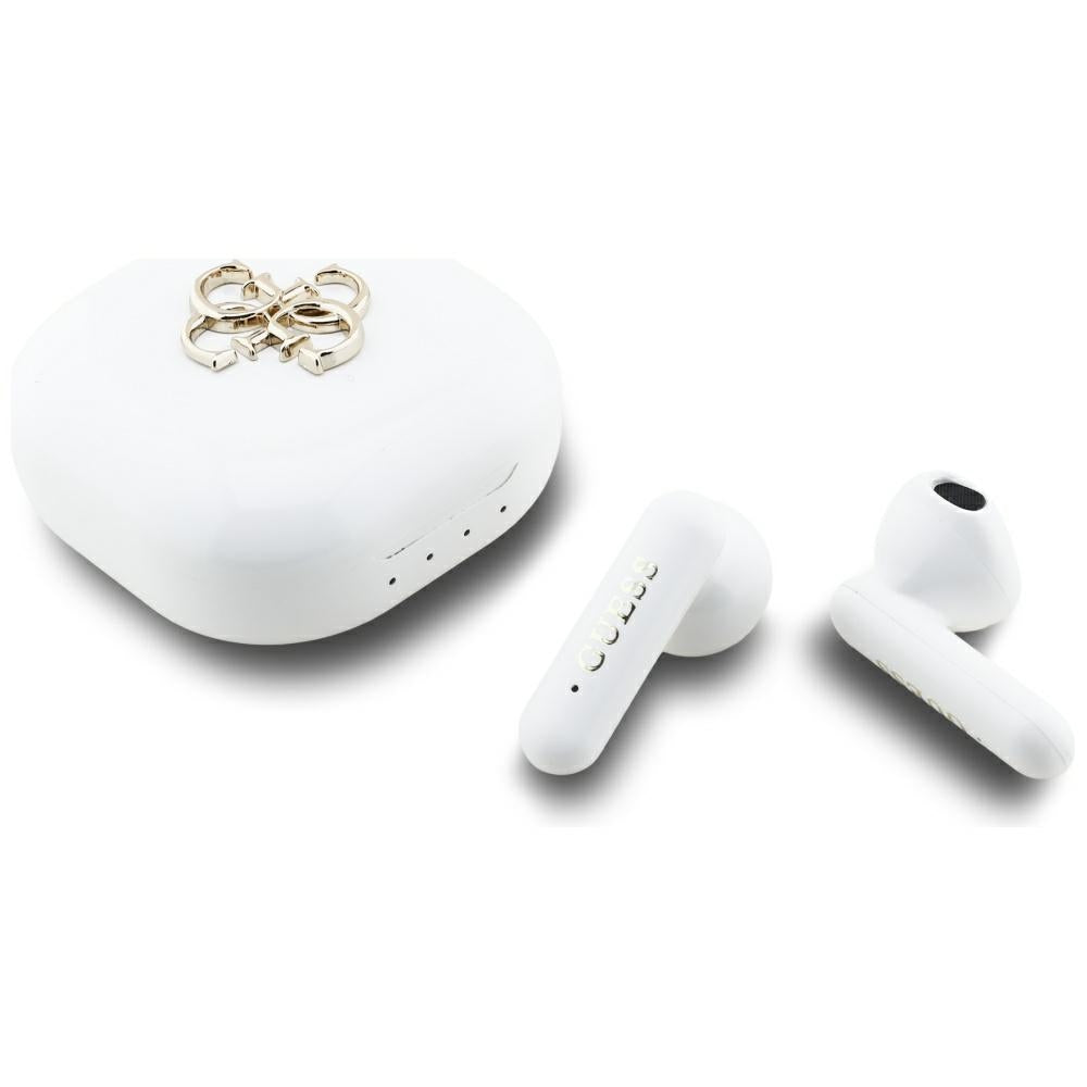 Handsfree Bluetooth Guess 4G Metal Logo, TWS, Hvit
