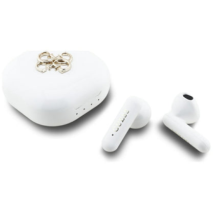 Handsfree Bluetooth Guess 4G Metal Logo, TWS, Hvit