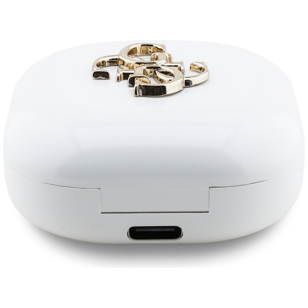 Handsfree Bluetooth Guess 4G Metal Logo, TWS, Hvit