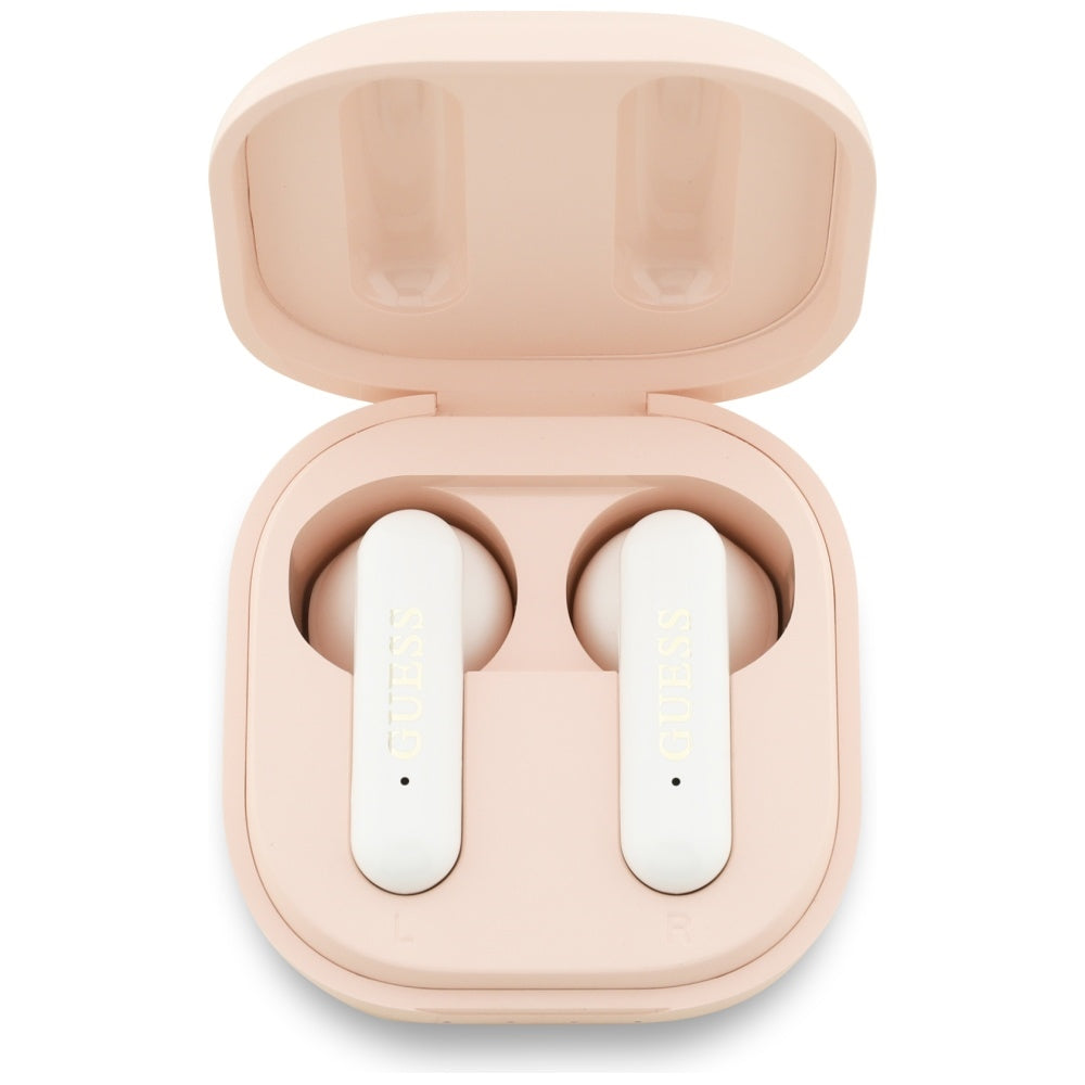 Handsfree Bluetooth Guess 4G Metal Logo, TWS, Rosa