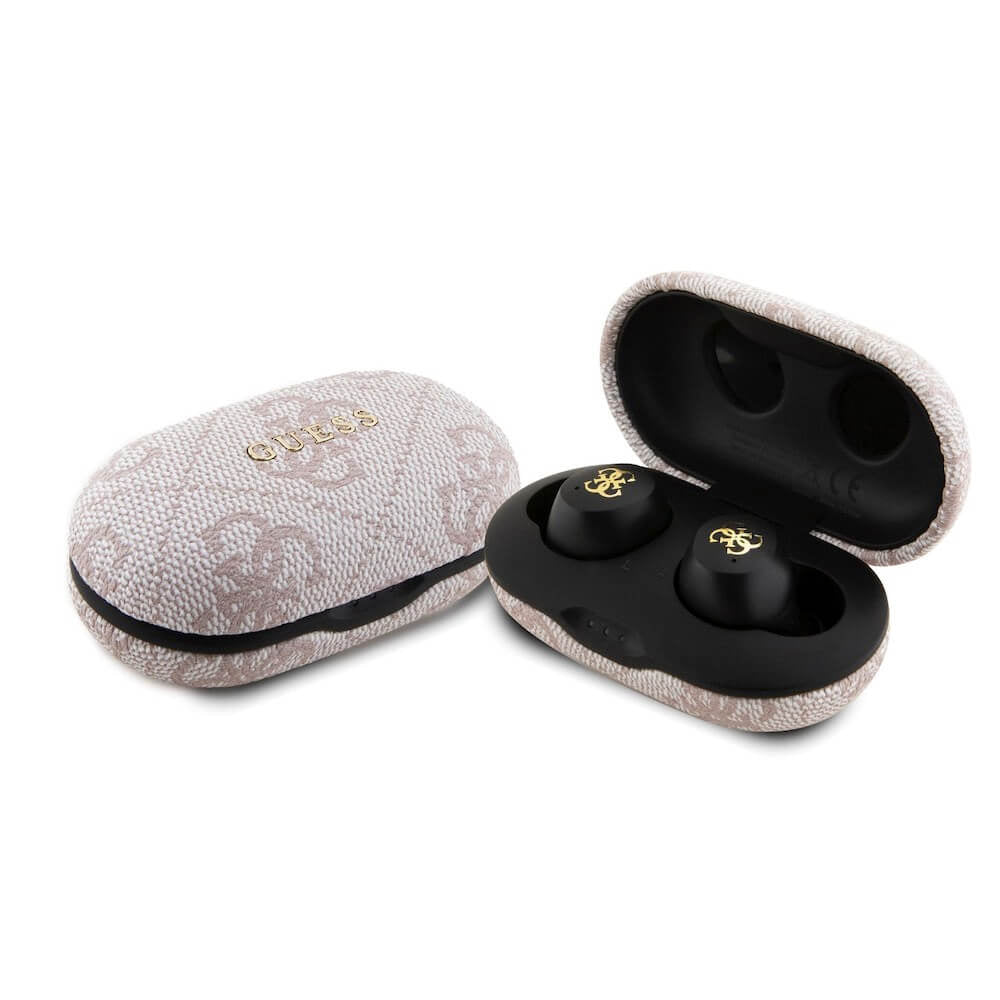 Handsfree Bluetooth Guess 4G Metal, TWS, Rosa
