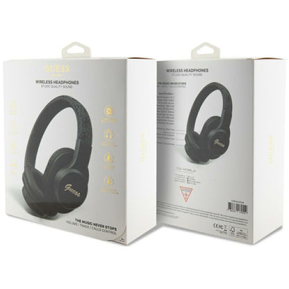 Handsfree Bluetooth Guess 4G Tone on Tone Script Logo, A2DP, Svart