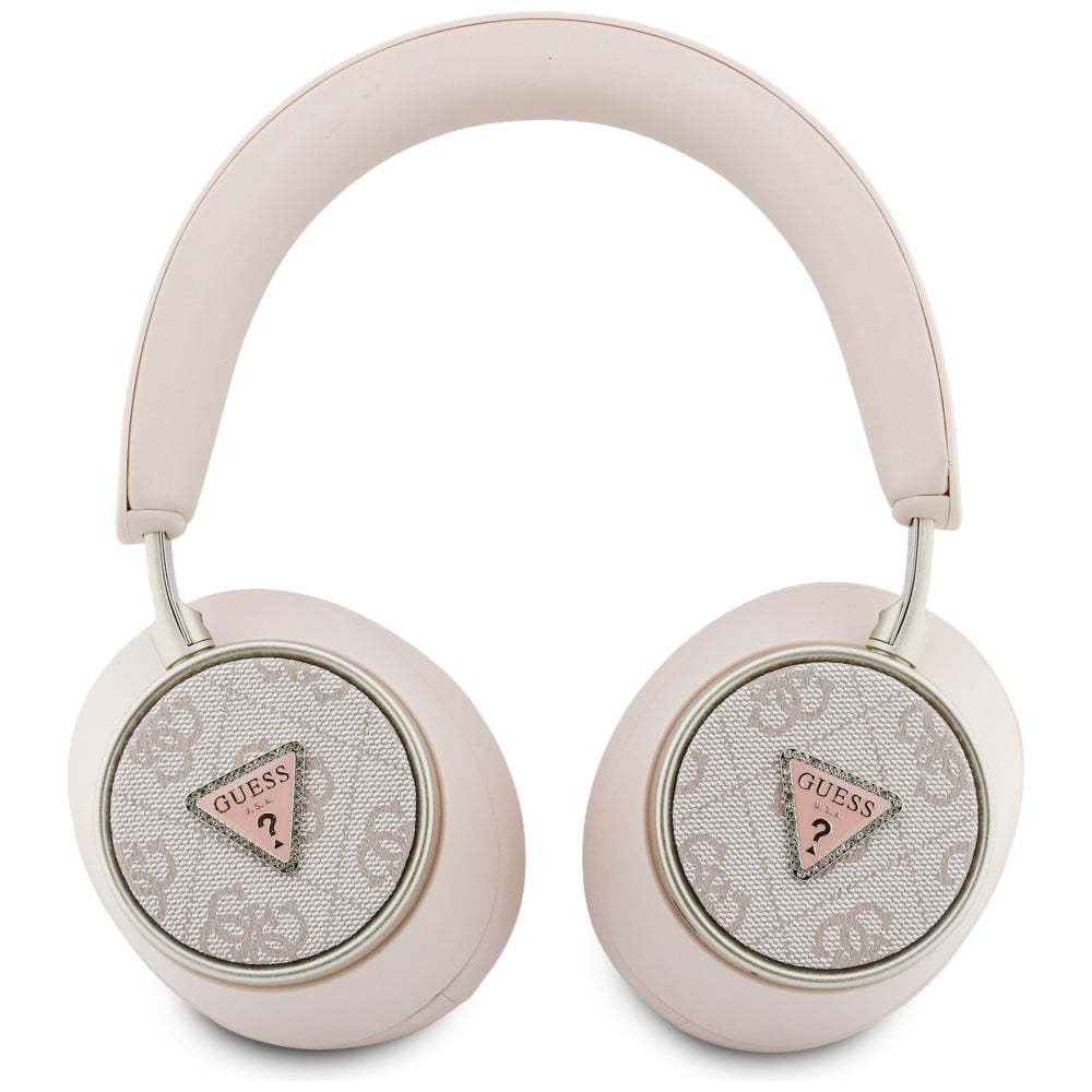 Handsfree Bluetooth Guess 4G Gold Triangle Logo, A2DP, Rosa