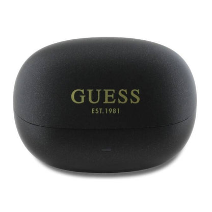 Handsfree Bluetooth Guess Capsule Printed Logo, TWS, ANC, Svart