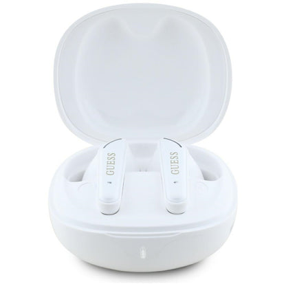 Handsfree Bluetooth Guess Flat Classic Logo Electroplated, TWS, Hvit