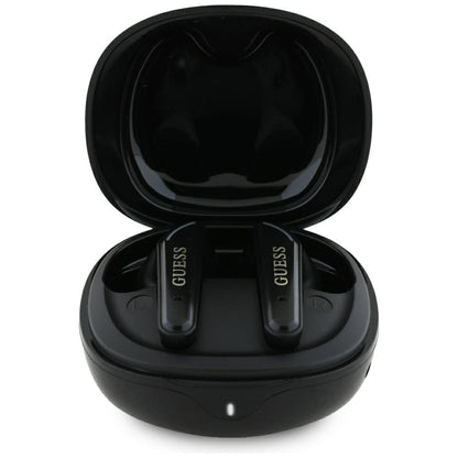 Handsfree Bluetooth Guess Flat Classic Logo Electroplated, TWS, Svart