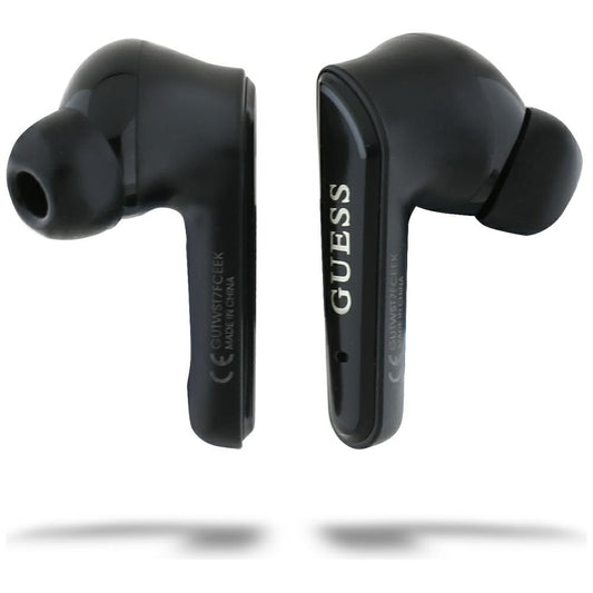 Handsfree Bluetooth Guess Flat Classic Logo Electroplated, TWS, Svart