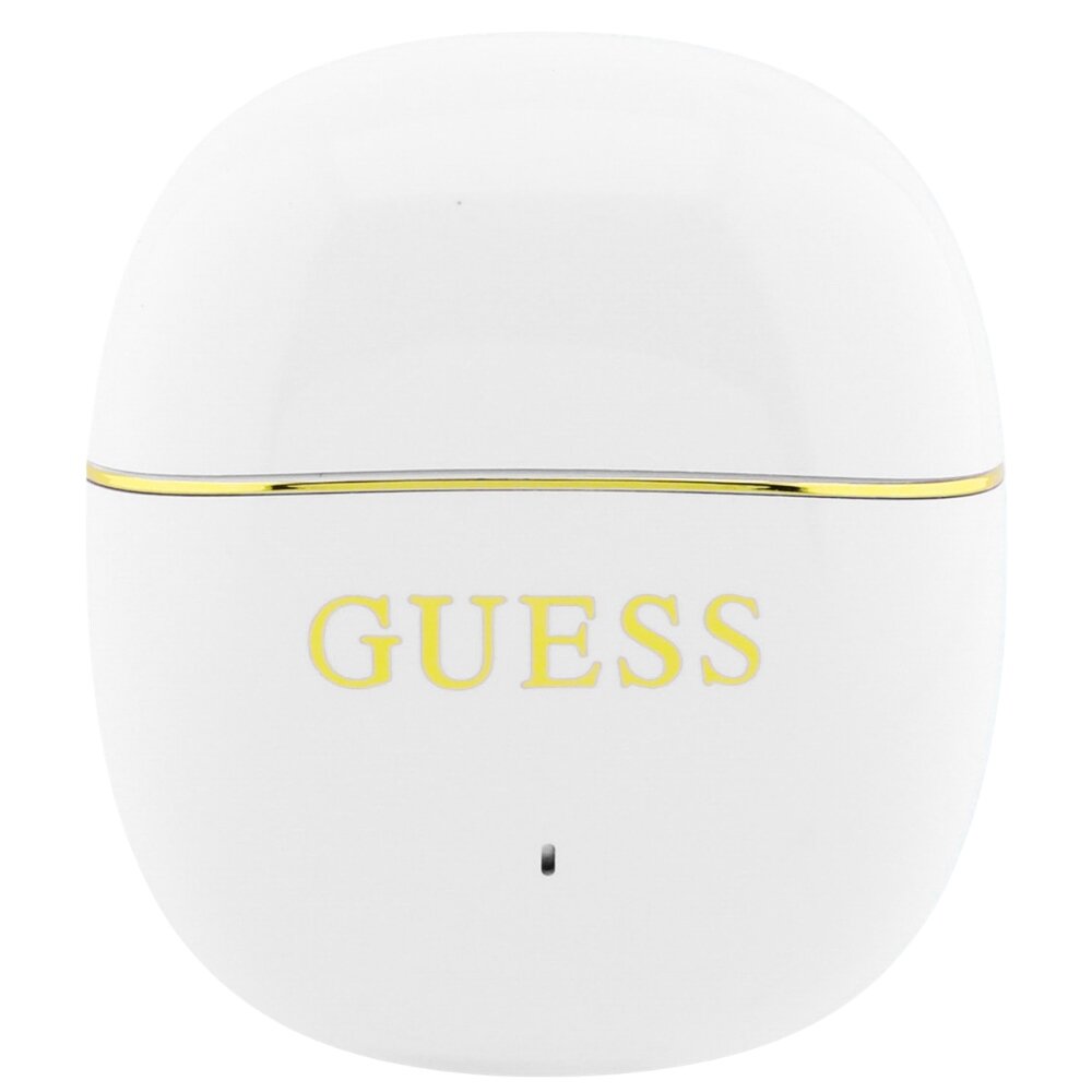 Handsfree Bluetooth Guess Glossy Gold Line Classic, TWS, Hvit