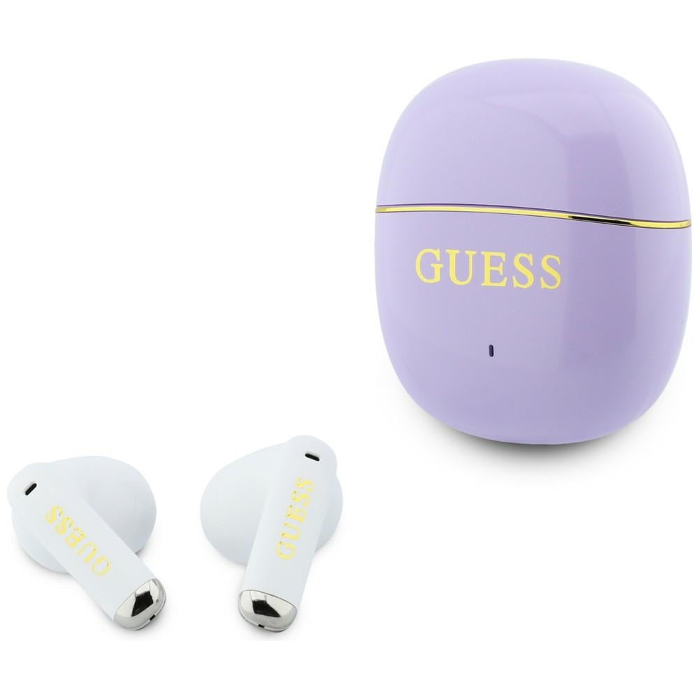 Handsfree Bluetooth Guess Glossy Gold Line Classic, TWS, Lilla