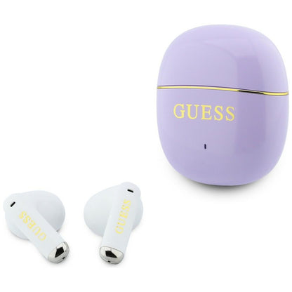 Handsfree Bluetooth Guess Glossy Gold Line Classic, TWS, Lilla