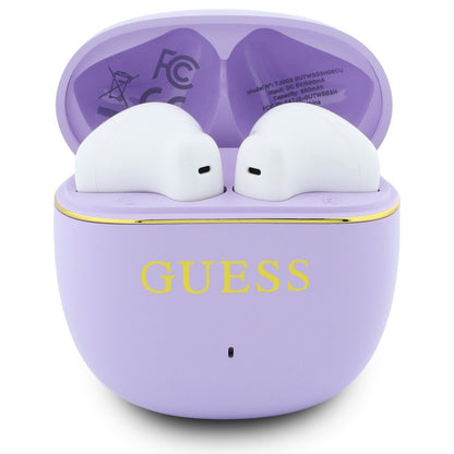 Handsfree Bluetooth Guess Glossy Gold Line Classic, TWS, Lilla