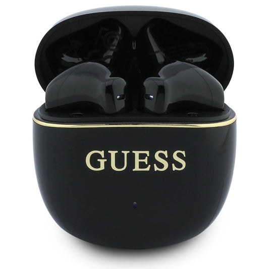 Handsfree Bluetooth Guess Glossy Gold Line Classic, TWS, Svart
