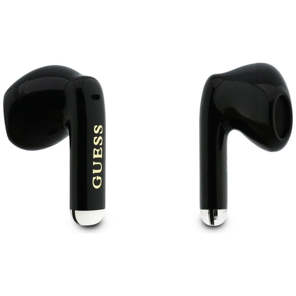 Handsfree Bluetooth Guess Glossy Gold Line Classic, TWS, Svart