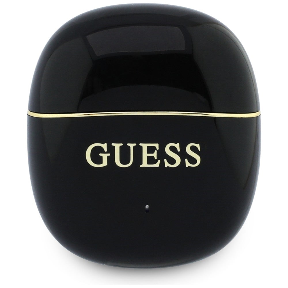 Handsfree Bluetooth Guess Glossy Gold Line Classic, TWS, Svart