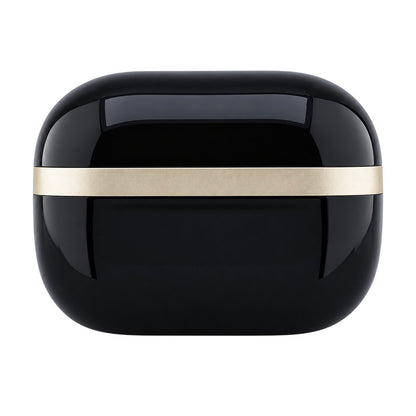 Guess Glossy Gold Line Printed Classic Logo Bluetooth-håndfrie ørepropper, TWS, svart