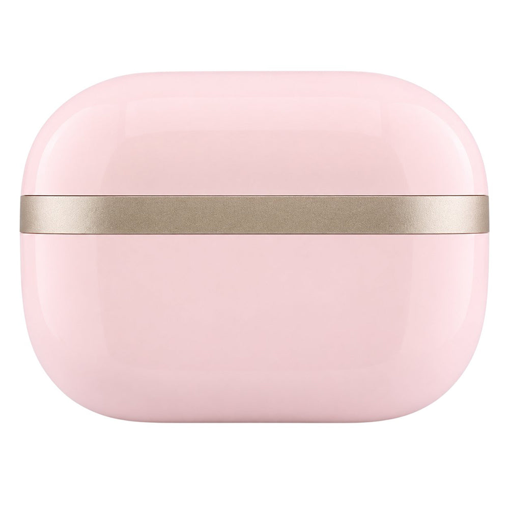 Guess Glossy Gold Line Printed Classic Logo Bluetooth-håndfrie ørepropper, TWS, rosa