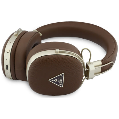 Handsfree Bluetooth Guess Grained Triangle Logo, A2DP, Brun
