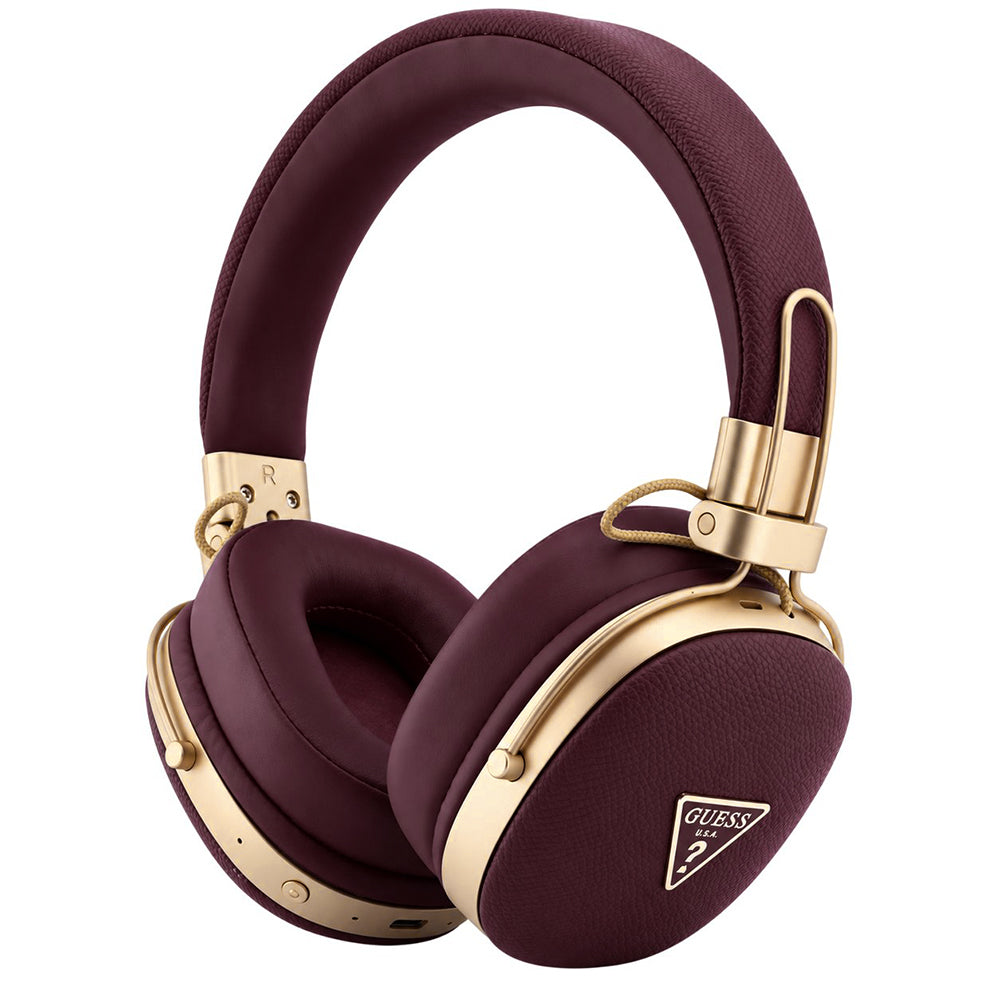Guess Grained Triangle Logo Bluetooth-håndfri, A2DP, burgunderrød