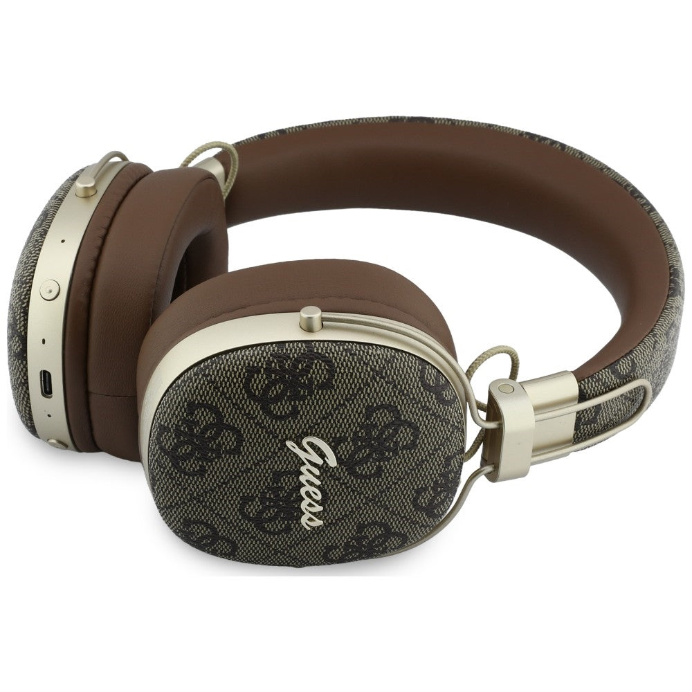 Handsfree Bluetooth Guess Metal 4G Script Logo, A2DP, Brun