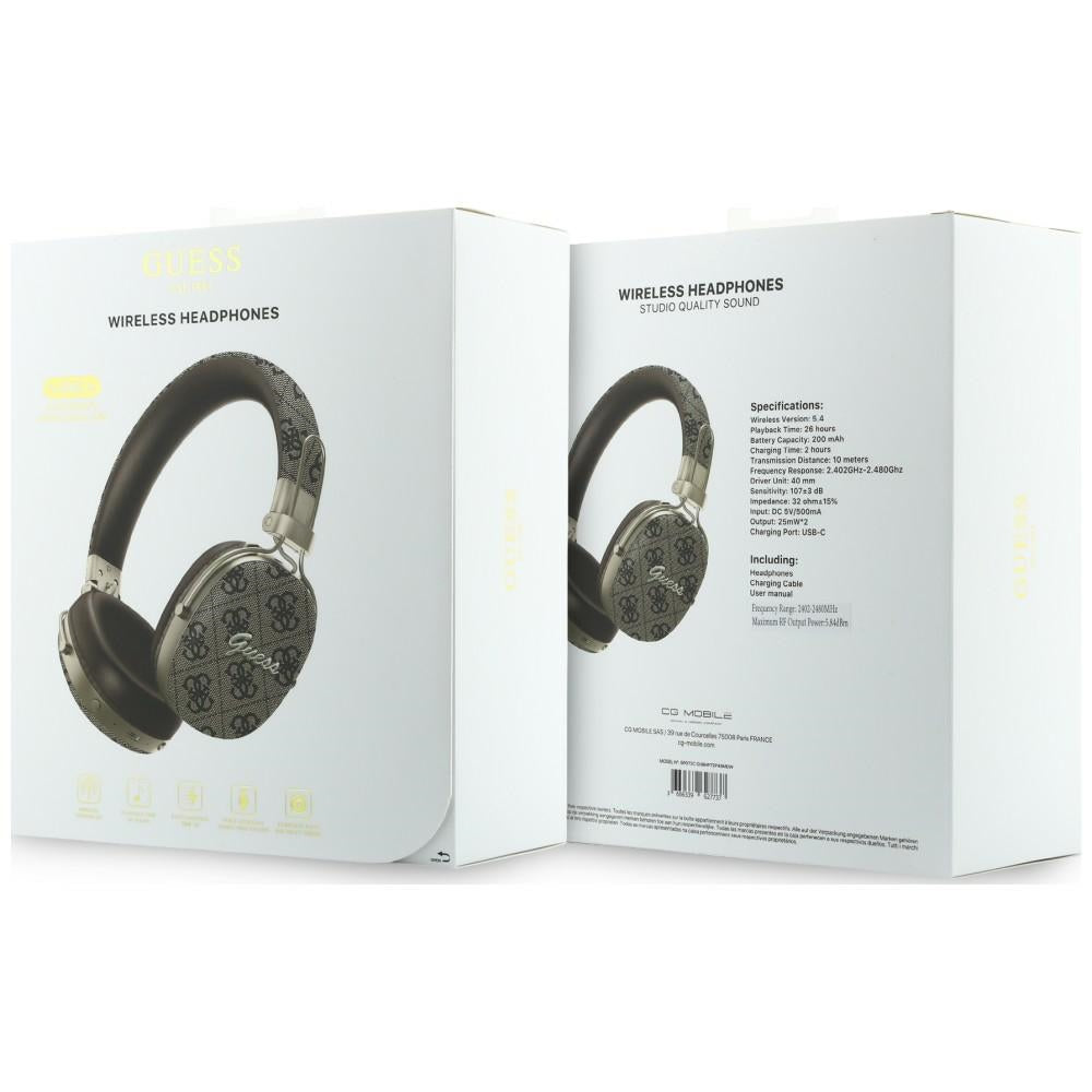Handsfree Bluetooth Guess Metal 4G Script Logo, A2DP, Brun