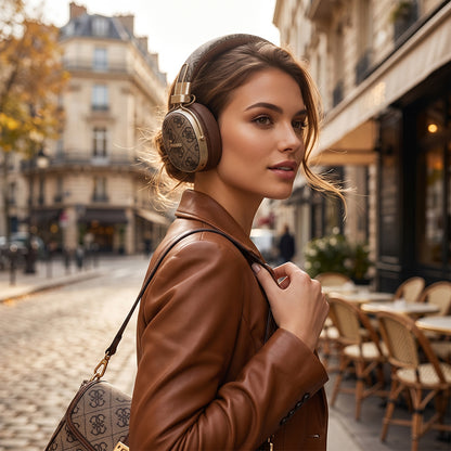 Handsfree Bluetooth Guess Metal 4G Script Logo, A2DP, Svart
