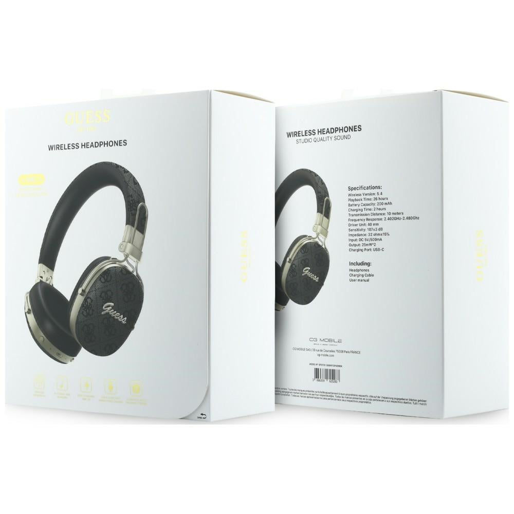 Handsfree Bluetooth Guess Metal 4G Script Logo, A2DP, Svart
