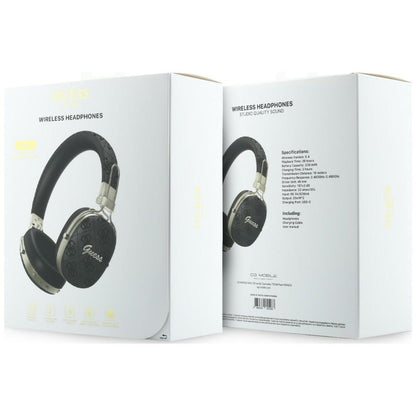 Handsfree Bluetooth Guess Metal 4G Script Logo, A2DP, Svart