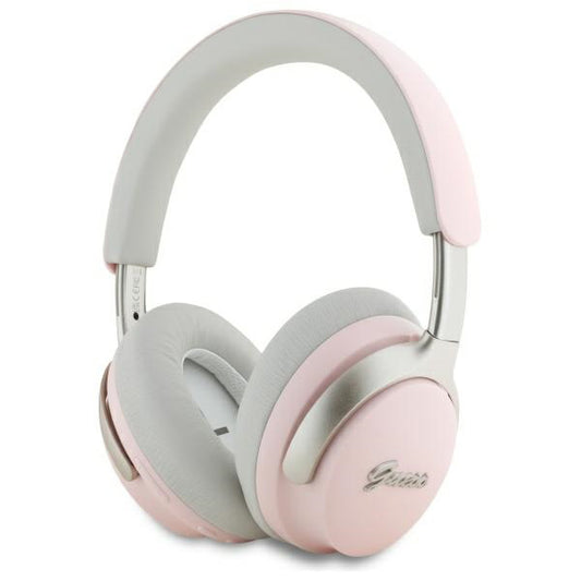 Handsfree Bluetooth Guess Metal Script Logo, A2DP, ANC, Rosa