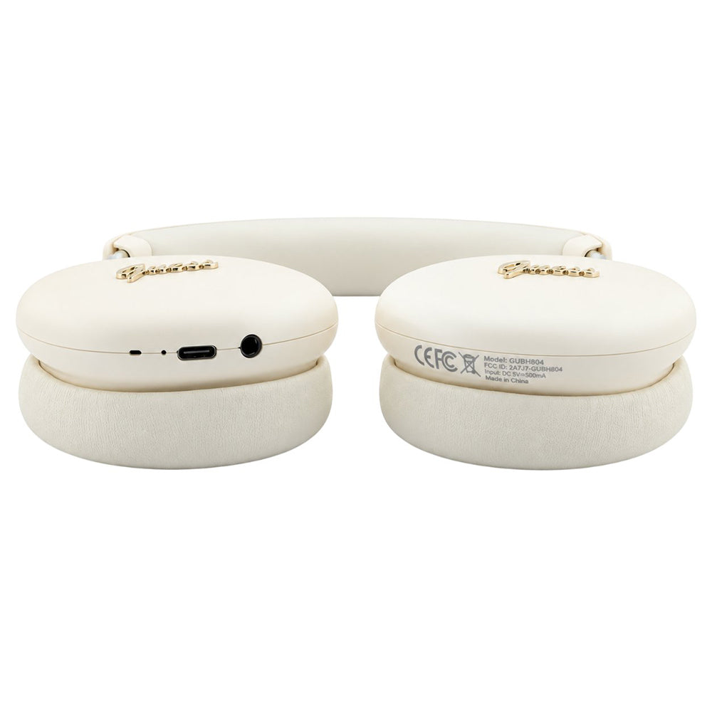 Guess Metal Script Logo Bluetooth-håndfri, A2DP, beige