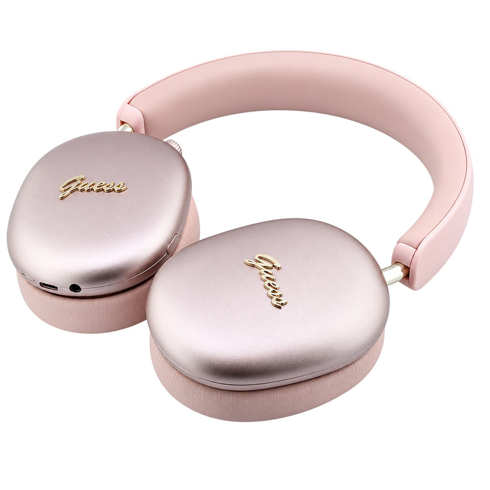 Guess Metal Script Logo Bluetooth-håndfrisett, A2DP, rosa