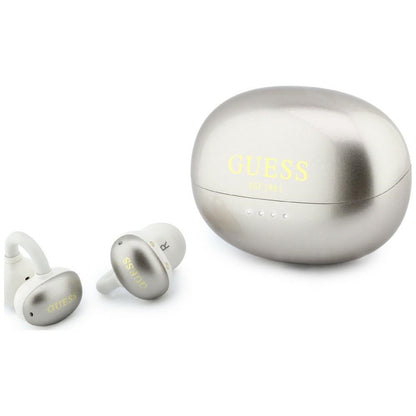 Handsfree Bluetooth Guess Metallisk Finish Elektropolerte Deler Klassisk, TWS, Gull