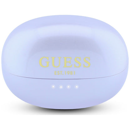 Handsfree Bluetooth Guess Metallisk Finish Elektropolerte Deler Klassisk, TWS, Lilla