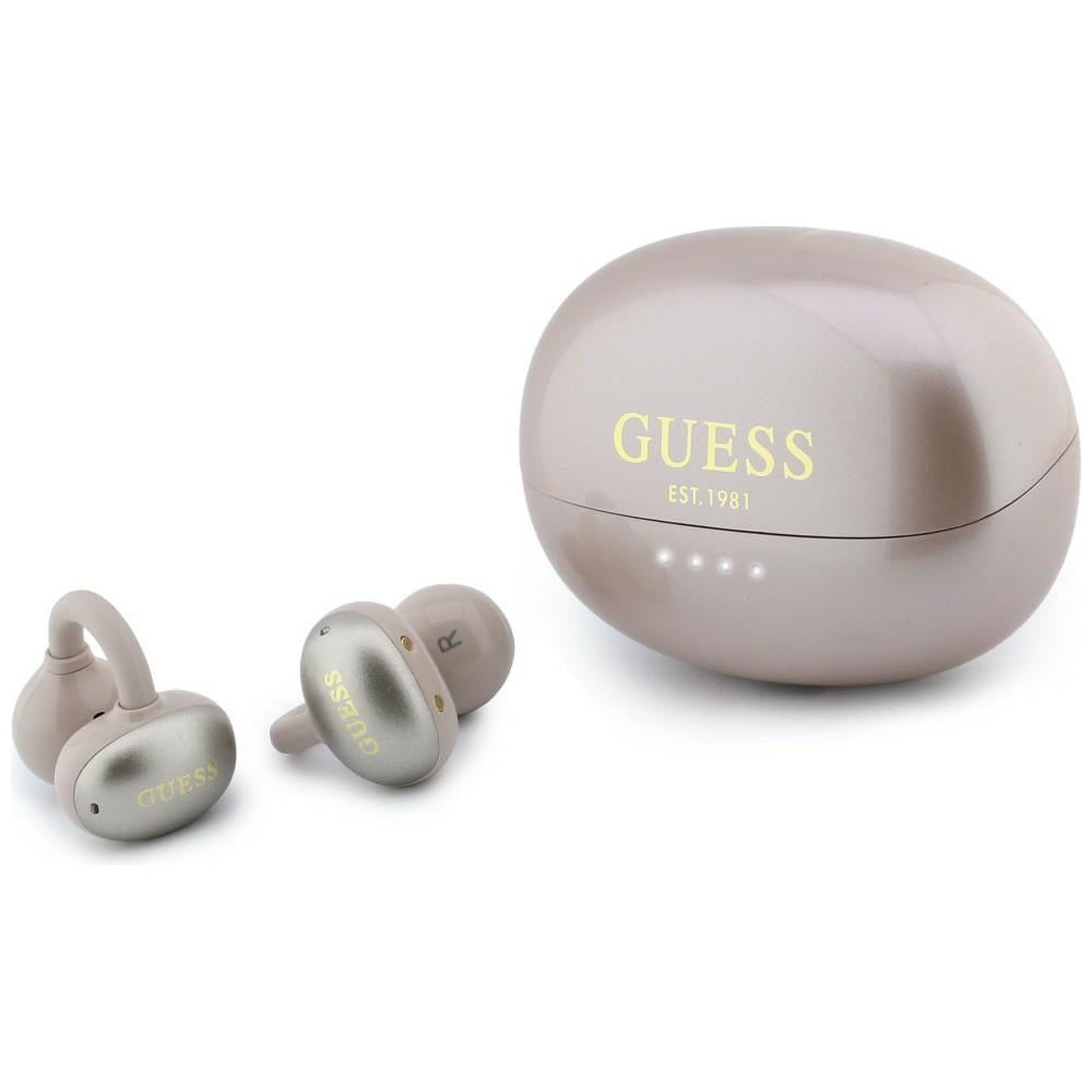 Handsfree Bluetooth Guess Metallisk Finish Elektropletterte Deler Klassisk, TWS, Rosa