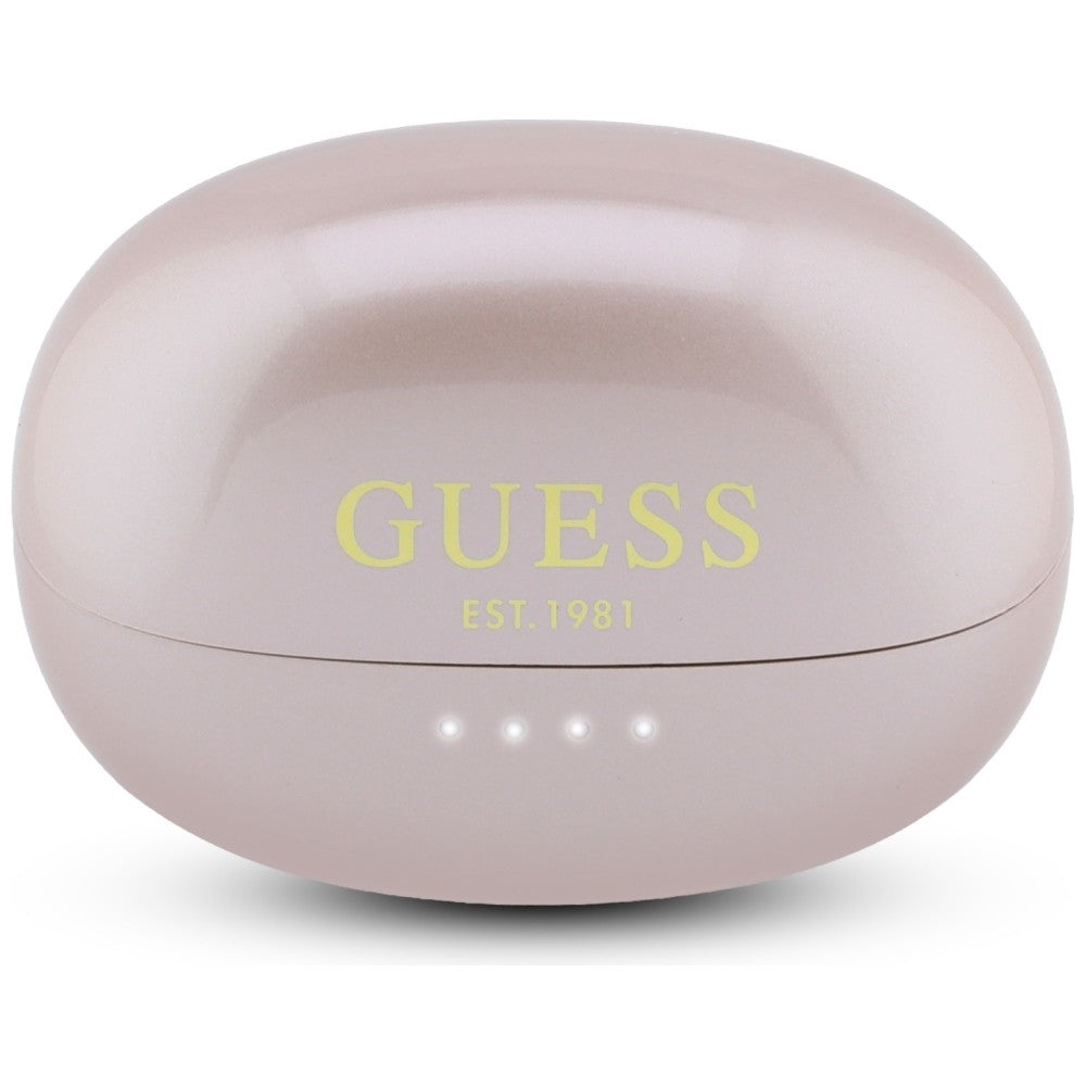 Handsfree Bluetooth Guess Metallisk Finish Elektropletterte Deler Klassisk, TWS, Rosa