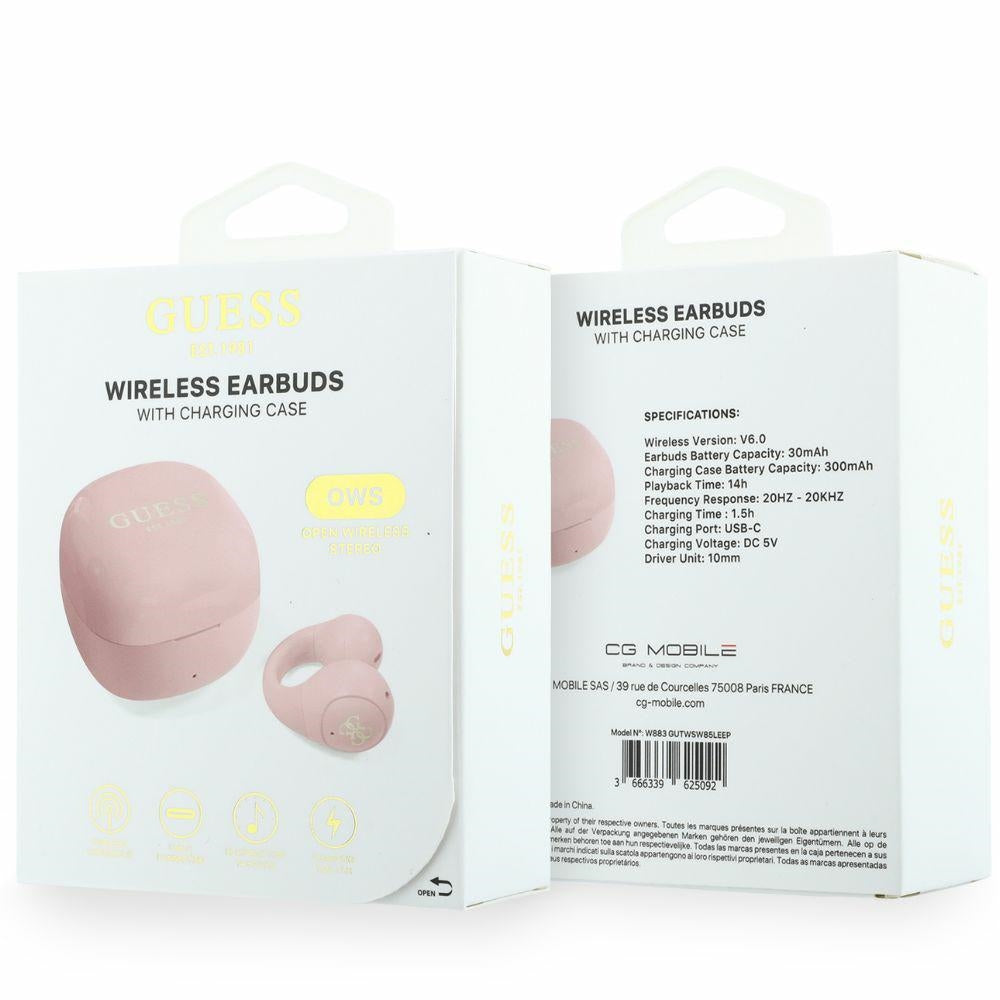 Handsfree Bluetooth Guess Mini Classic, TWS, Rosa