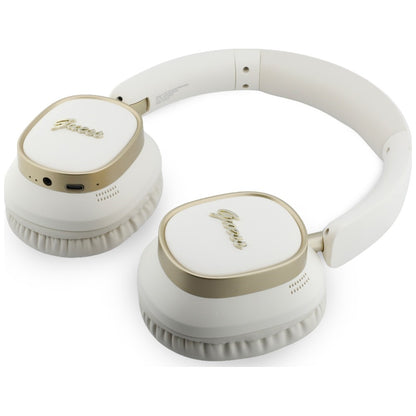 Handsfree Bluetooth Guess Rectangle Metal Script, A2DP, Hvit