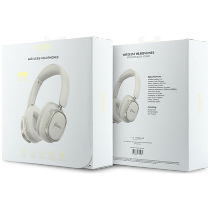 Handsfree Bluetooth Guess Rectangle Metal Script, A2DP, Hvit