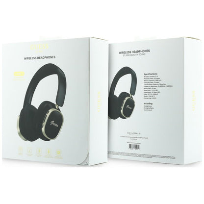 Handsfree Bluetooth Guess Rectangle Metal Script, A2DP, Svart
