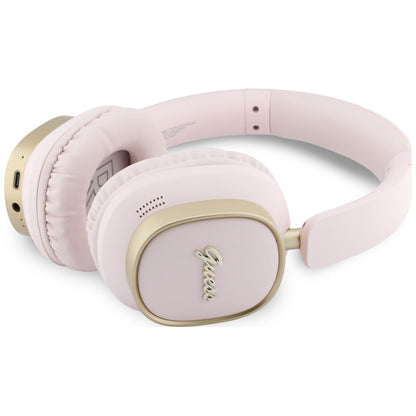 Handsfree Bluetooth Guess Rectangle Metal Script, A2DP, Rosa