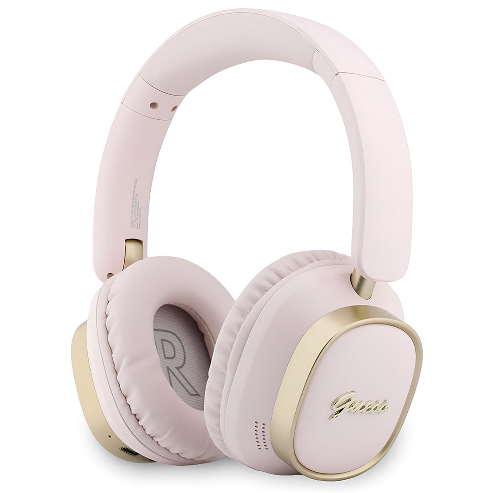 Handsfree Bluetooth Guess Rectangle Metal Script, A2DP, Rosa