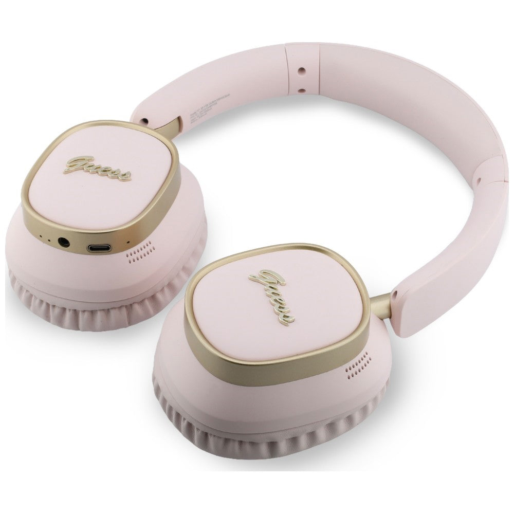 Handsfree Bluetooth Guess Rectangle Metal Script, A2DP, Rosa