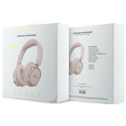 Handsfree Bluetooth Guess Rectangle Metal Script, A2DP, Rosa