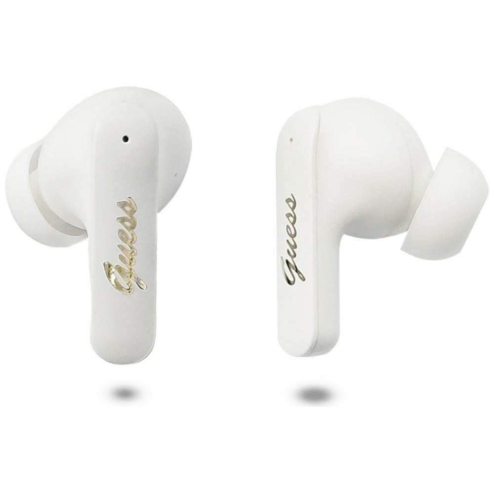 Handsfree Bluetooth Guess Script Metal Logo, TWS, Hvit