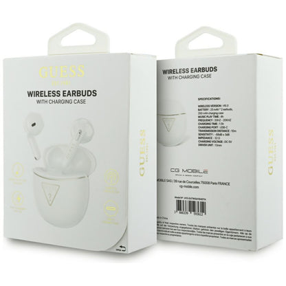Handsfree Bluetooth Guess Script Print, TWS, Hvit