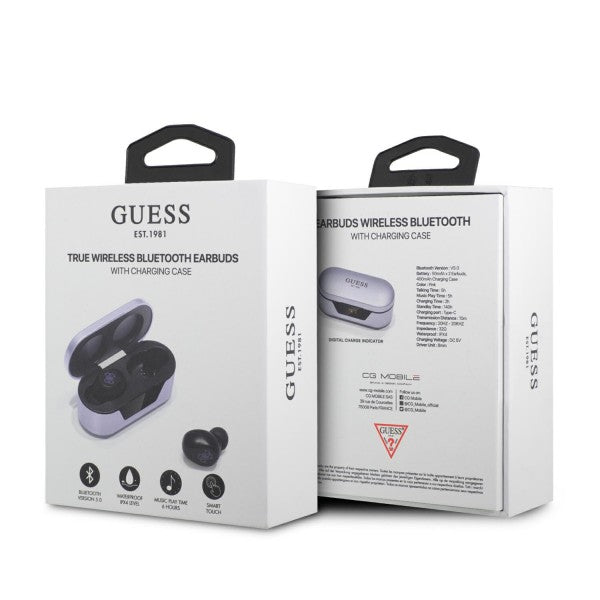 Handsfree Bluetooth Guess, TWS, Lilla