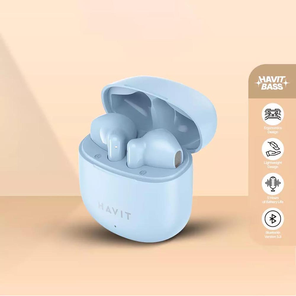 Handsfree Bluetooth HAVIT TW976, TWS, Blå