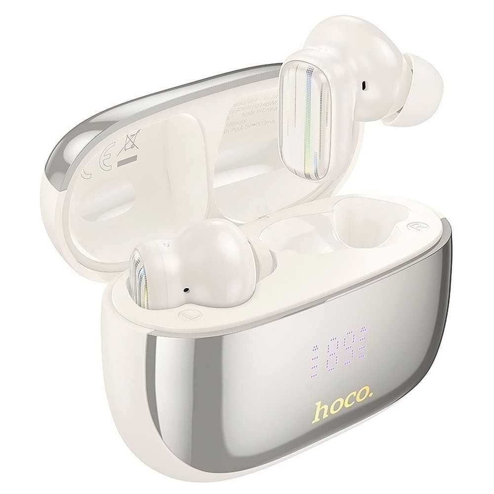 Handsfree Bluetooth HOCO EQ20, TWS, ANC, MultiPoint, Hvit