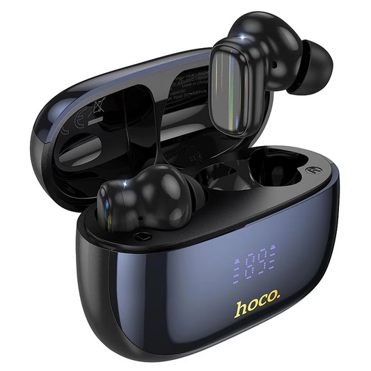 Handsfree Bluetooth HOCO EQ20, TWS, ANC, MultiPoint, Svart
