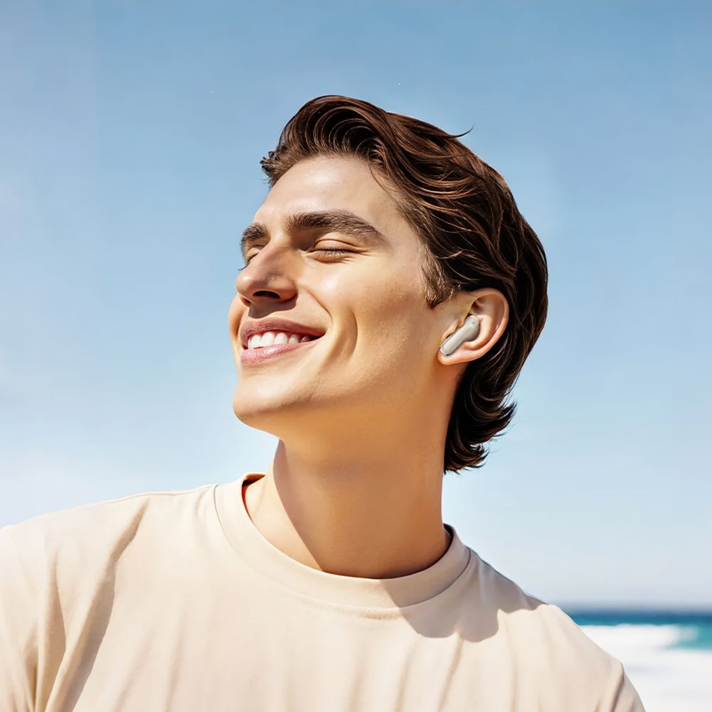 Handsfree Bluetooth HOCO EQ21, TWS, ANC, Hvit